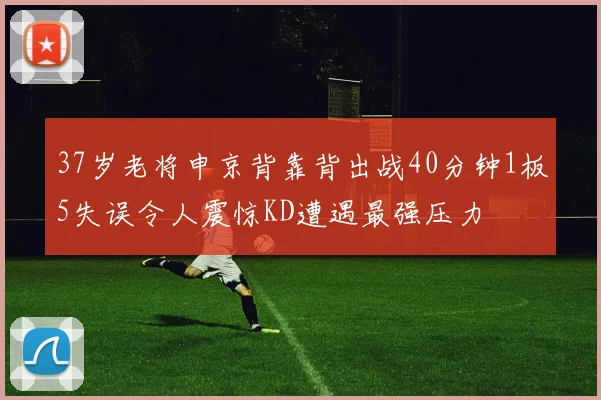 37岁老将申京背靠背出战40分钟1板5失误令人震惊KD遭遇最强压力
